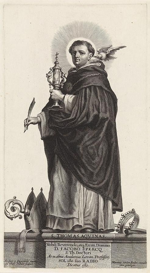 Santo Tomás de Aquino - Gravura Clássica